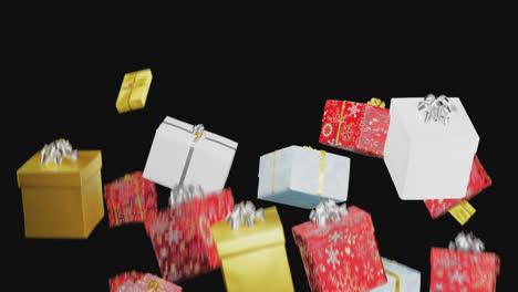 falling gift boxes