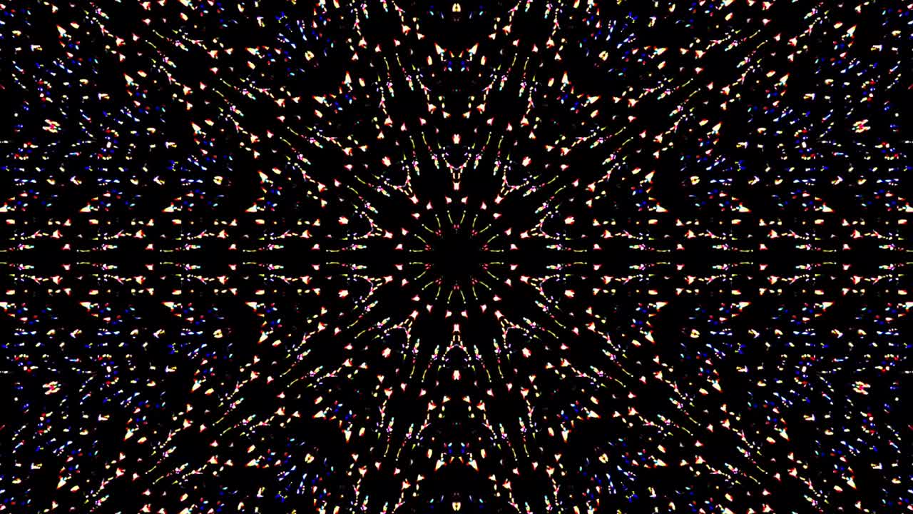 shining bright lines set wave motion, colorful, on black background