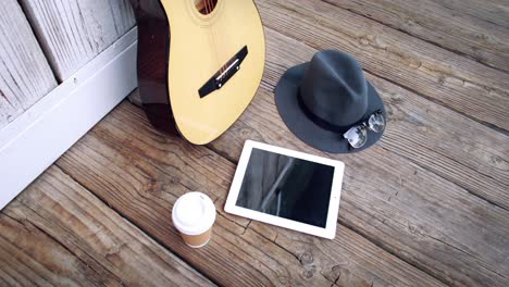 Tablet-on-musician-floor