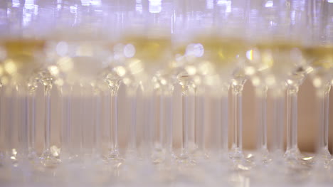 champagne glasses on table before party 1