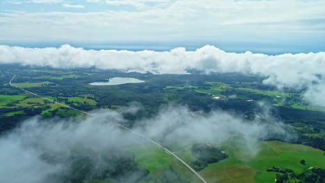 aerial cloudscape, captivating landscape views. capture by drones