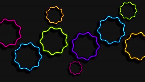 neón brillante engranajes coloridos tecnología abstracta animación de video