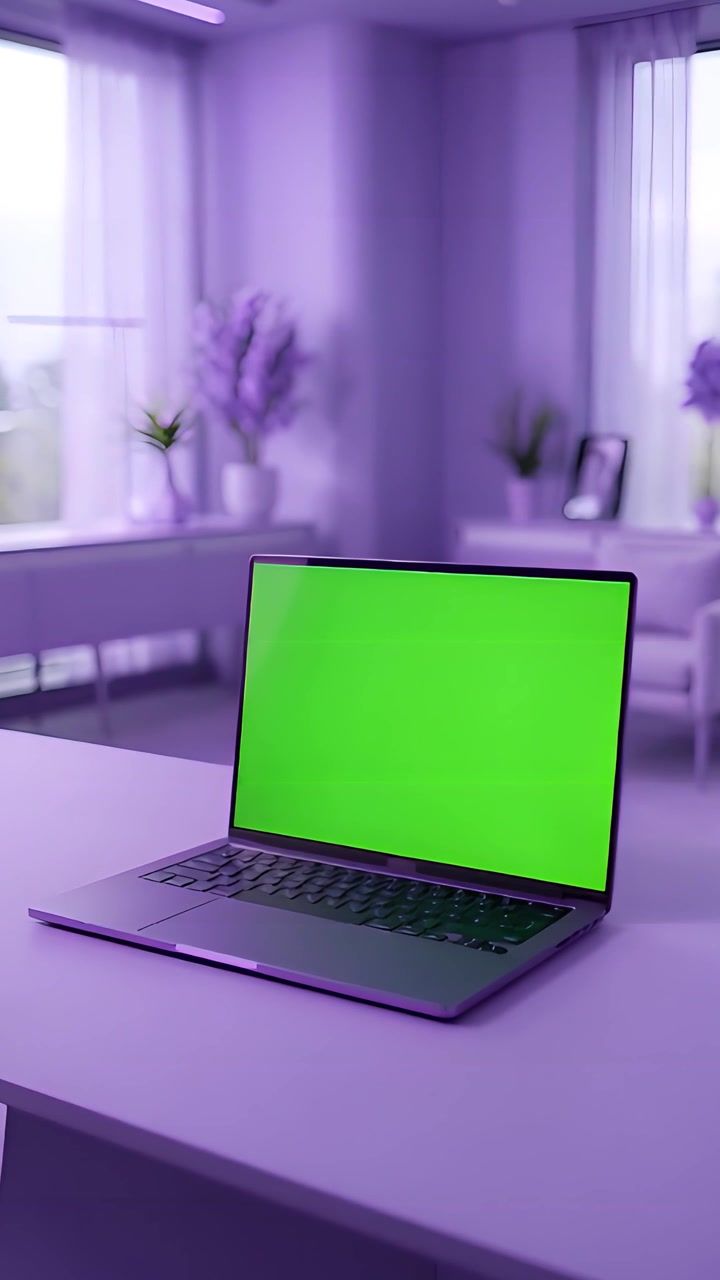 Laptop Green Screen Mockup Video 4K
