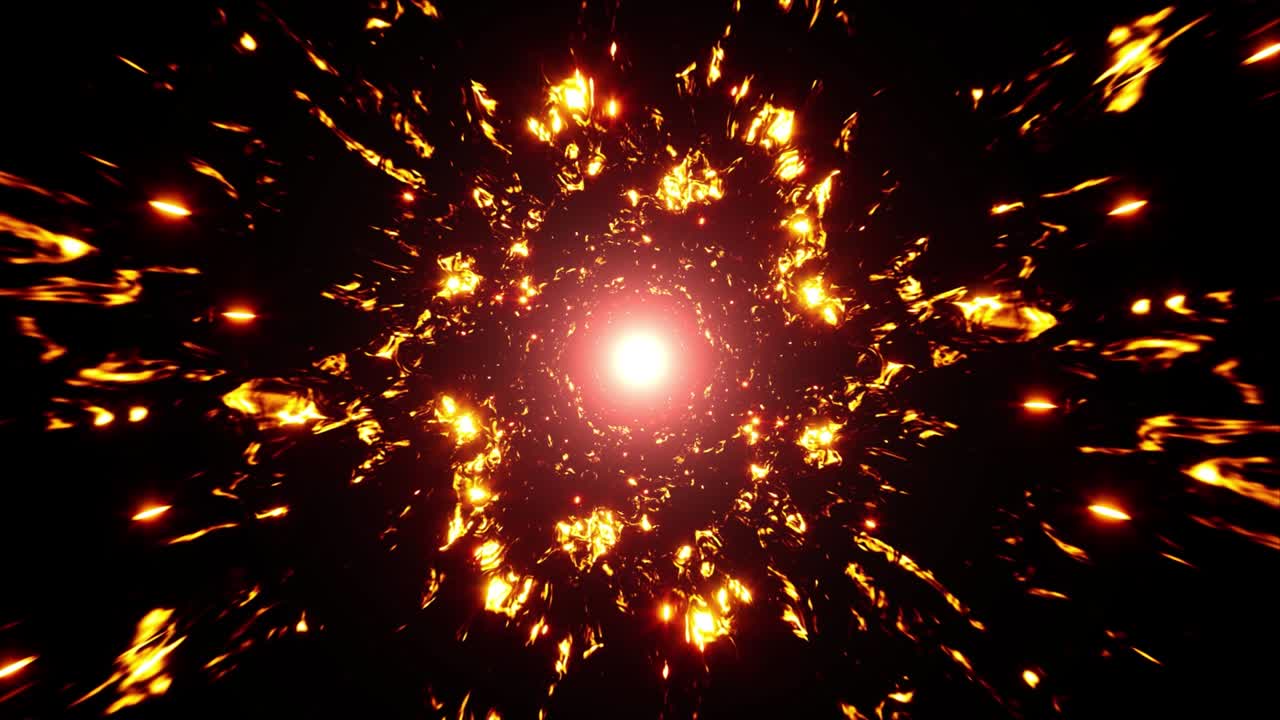 fondo de efecto de erupción de energía de fuego brillante