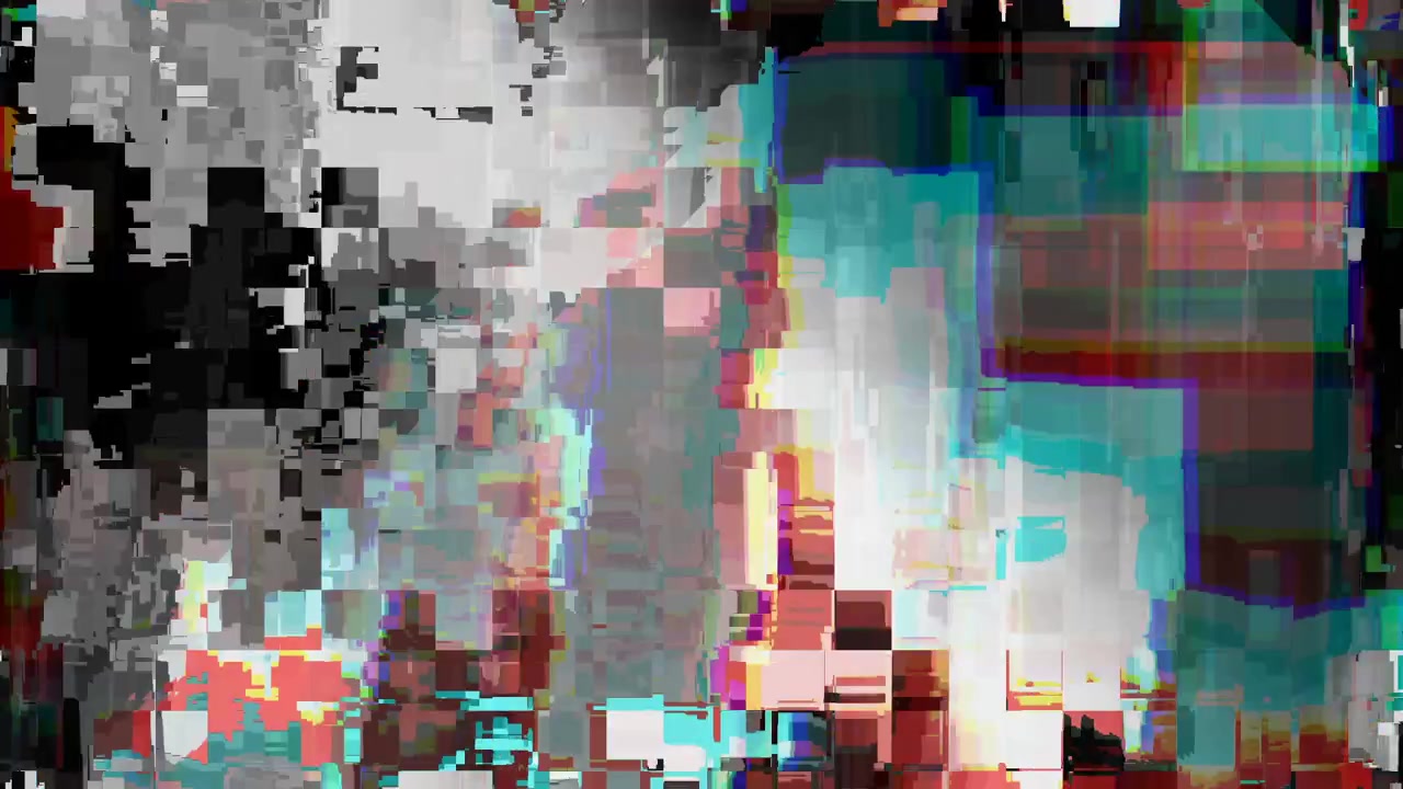 Distorted television screen
