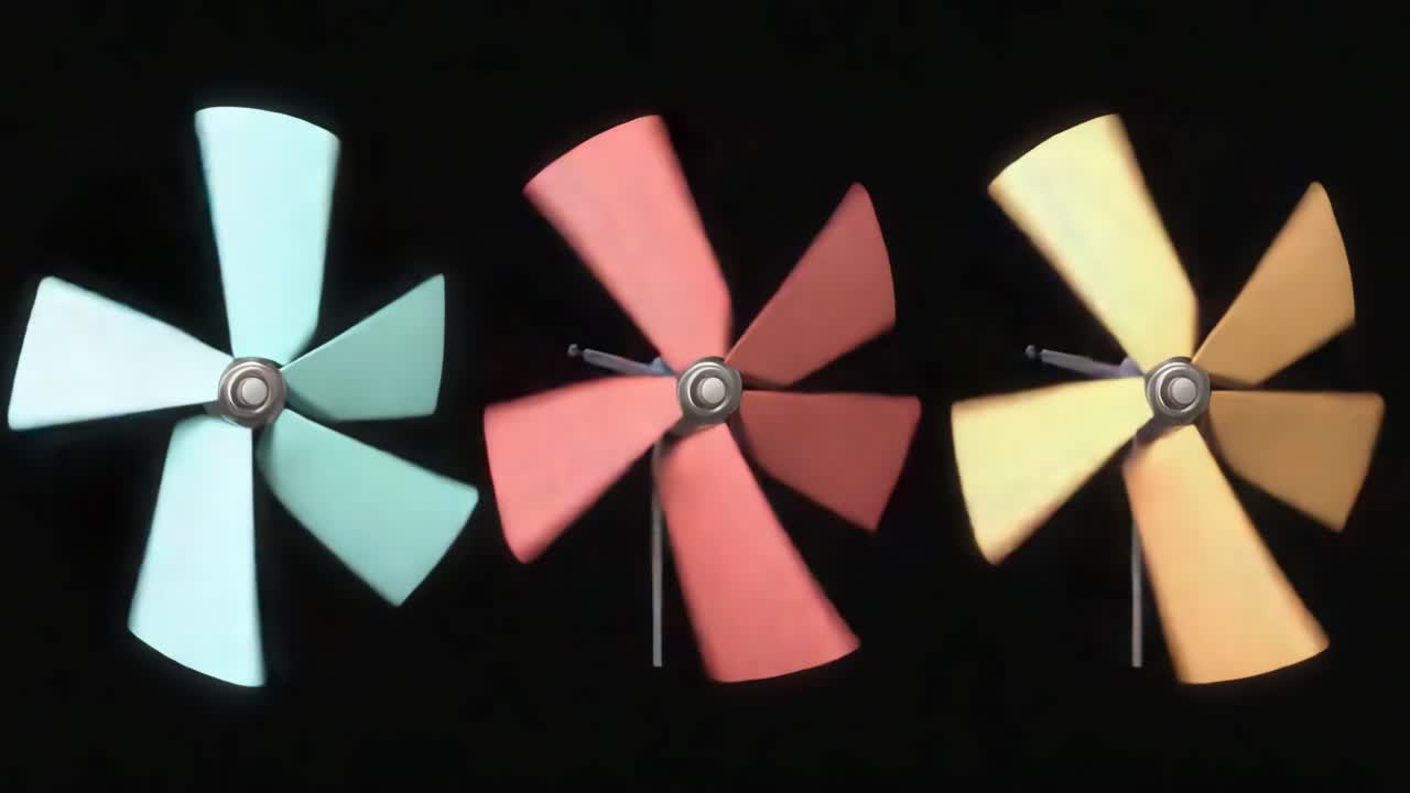 Colorful Pinwheels Spinning