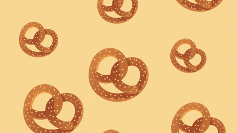 oktoberfest celebration animation with pretzels pattern