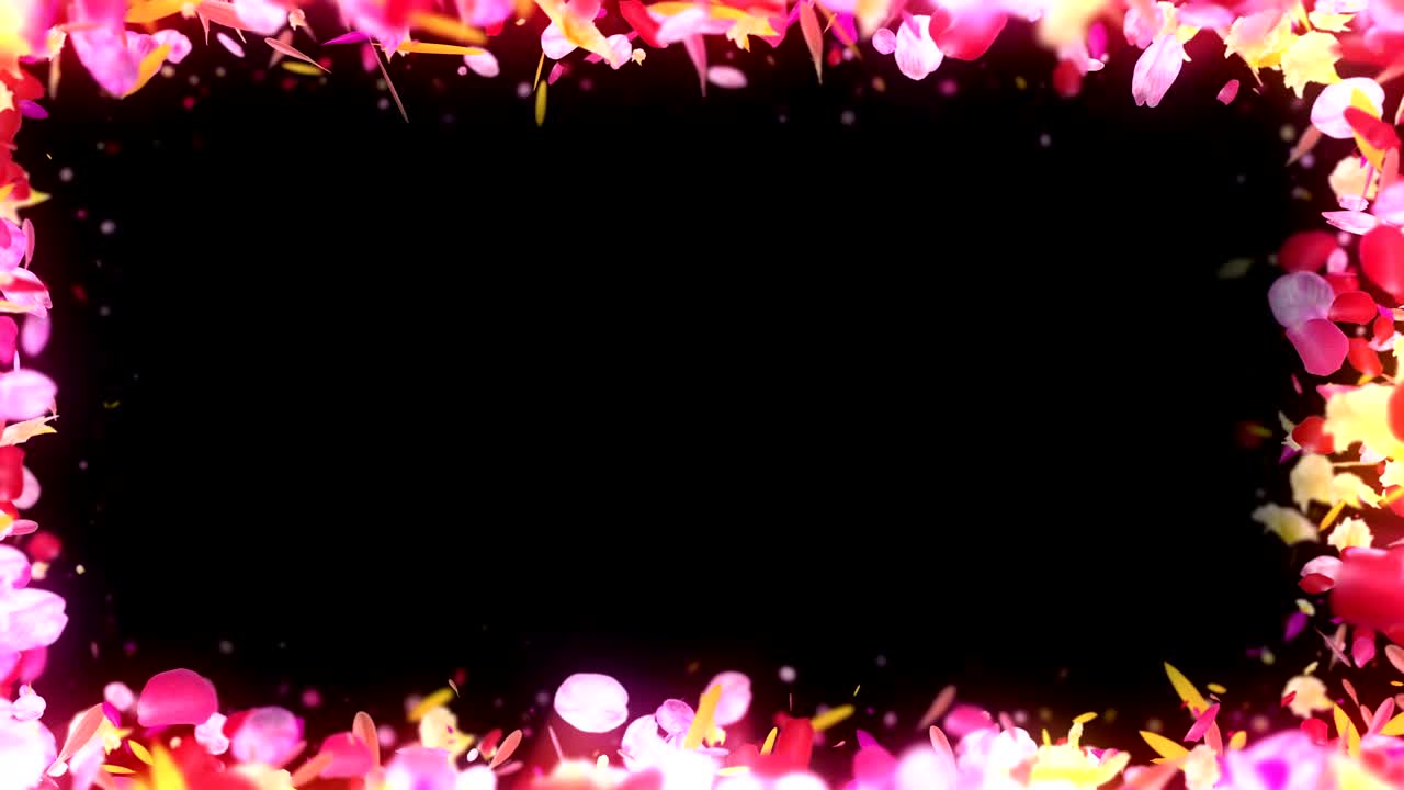 Rotazione di Petali Colorati, Animazione CG, Particella, Loop