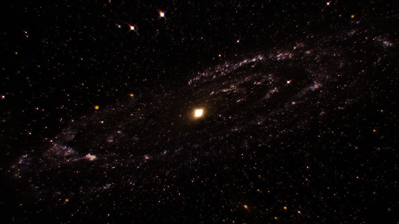 스피럴 은하에 대한 우주 탐험 4k 3d 렌더링 우주 탐험 여행 아름다운 스피랄 은하계 배경으로 별장을 날아다니는 우주 탐험