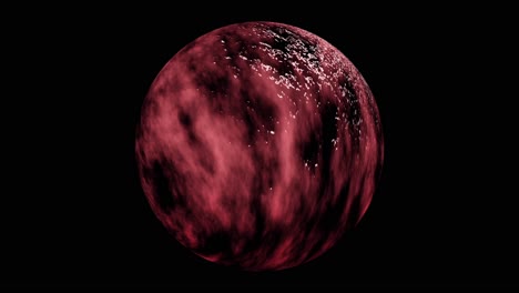 a red planet in space