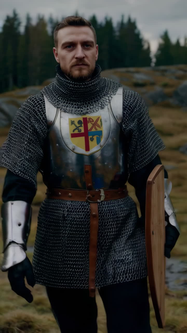 retrato de un caballero medieval