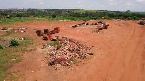 large land with rubble, place reserved by the city for disposal of building materials, garden pruning, old furniture