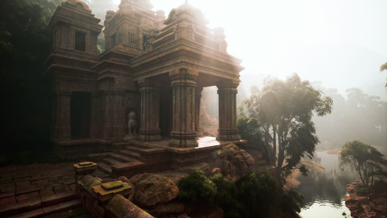 Ancient cambodian castle amidst forest