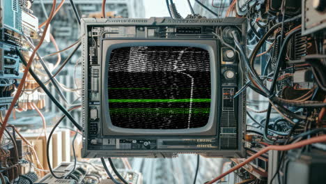 KI-Retro-Fernseher-Mit-überlagerten-Film-Glitch-Texturen