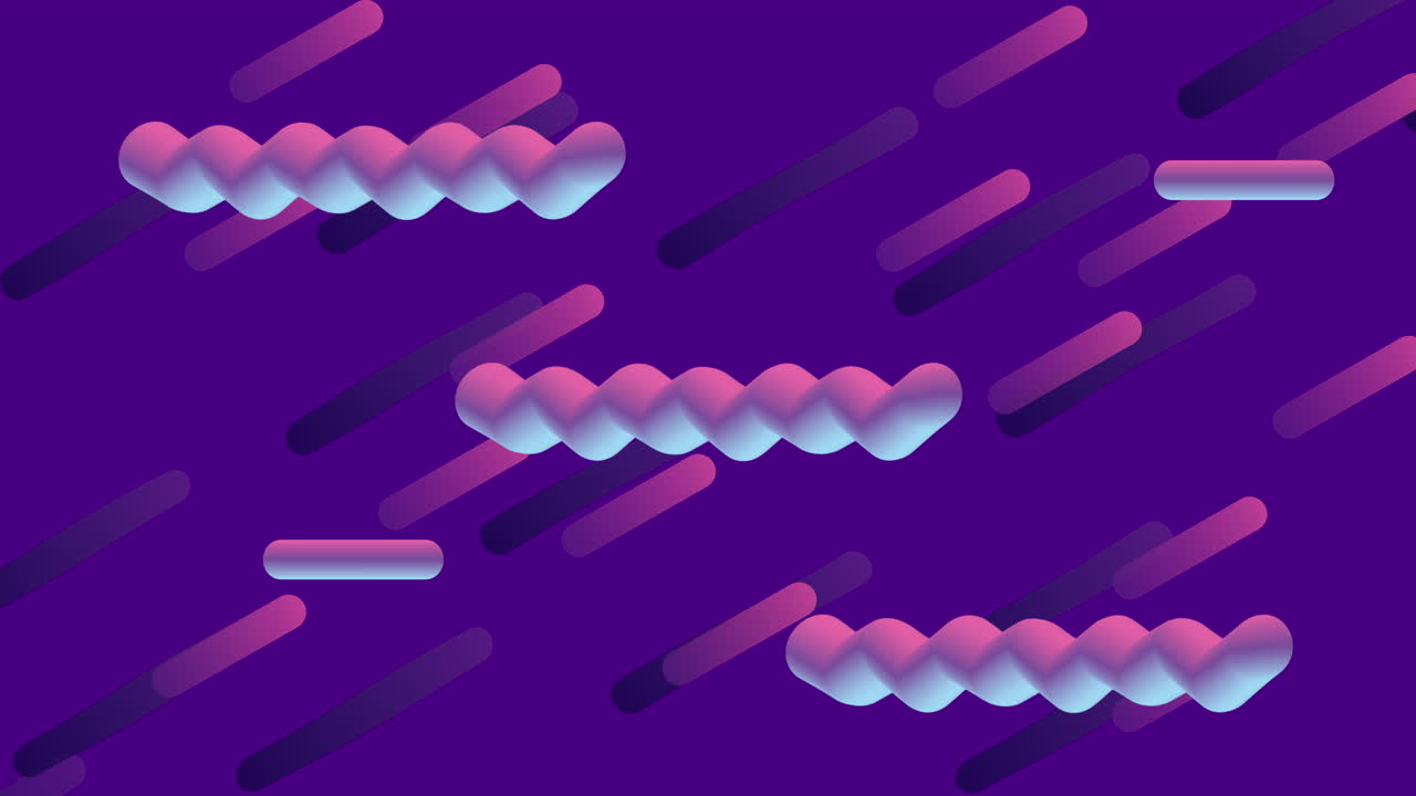 colores y figuras geométricas en animación de fondo púrpura