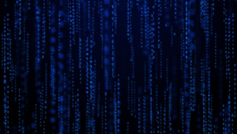 4k binary code falling numbers matrix fallig letters loop background animation.