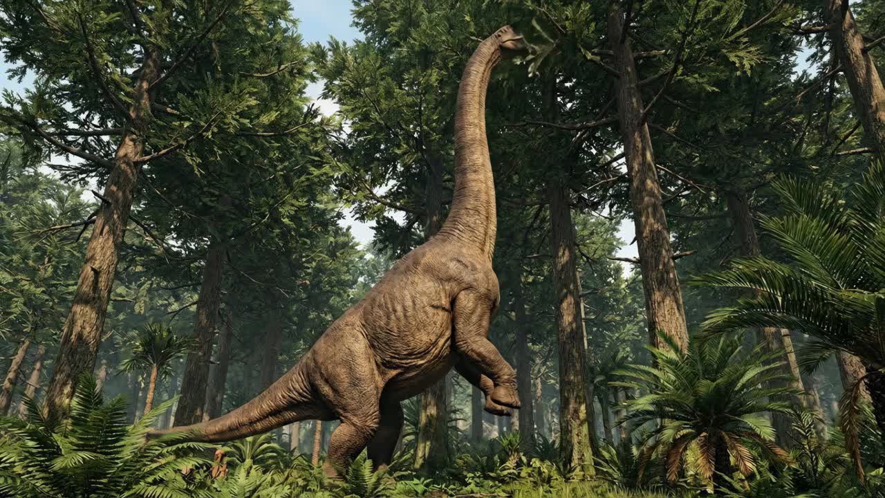 Brachiosauro nella foresta