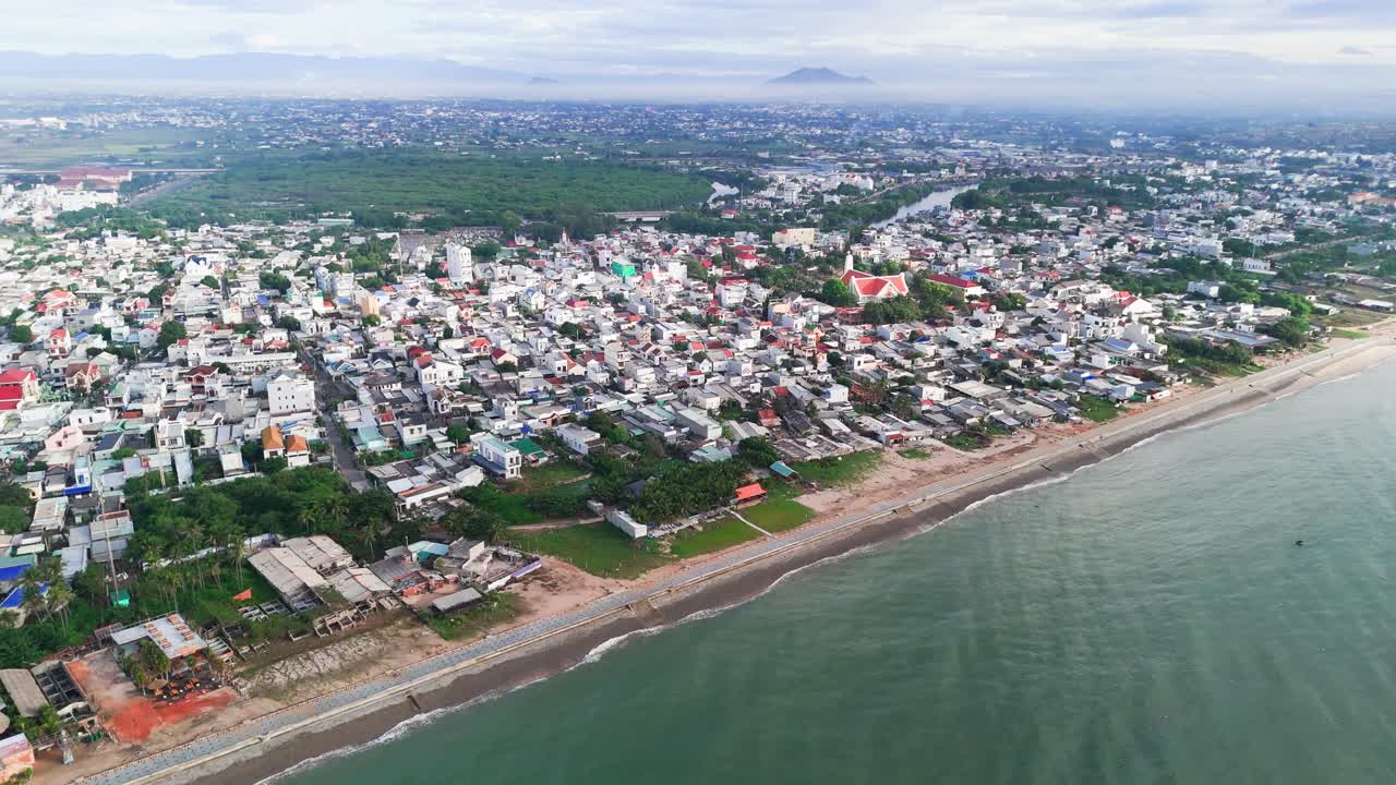 Aerial Views Of Phan Thiet City, Binh Thuan Province, Vietnam.