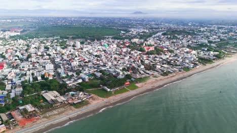 aerial views of phan thiet city, binh thuan province, vietnam.