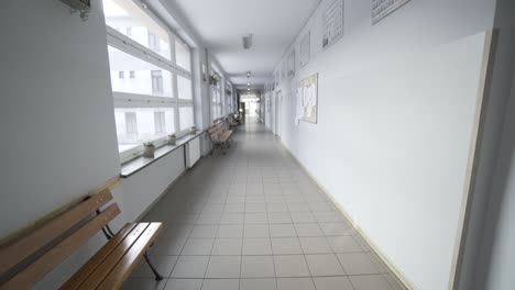 empty school hallway