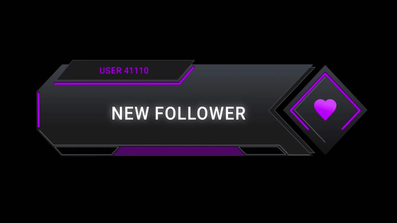 animación de iconos y textos de redes sociales sobre un fondo negro