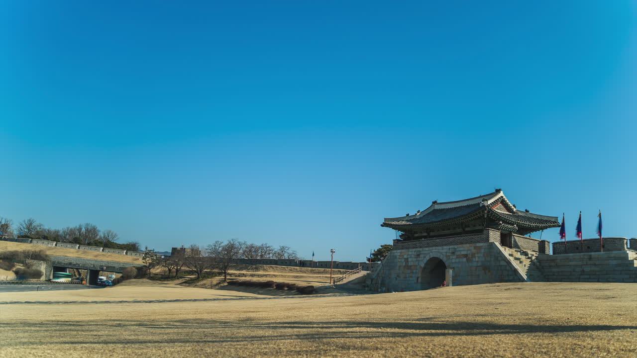 수원 창룡문 저속촬영 낮시간