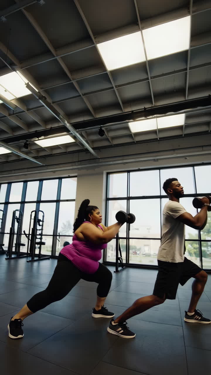 pareja haciendo ejercicio en el gimnasio