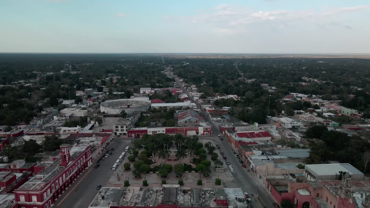 Bullring in Yucatan Mexico seen from the sky