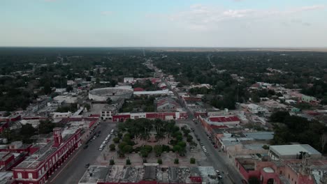 bullring in yucatan mexico seen from the sky