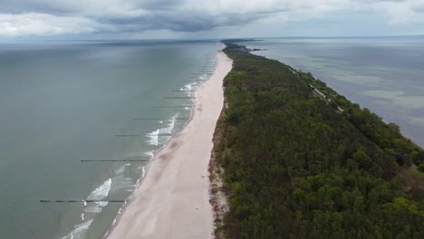summer beach on peninsula hel in baltic sea, poland, europe