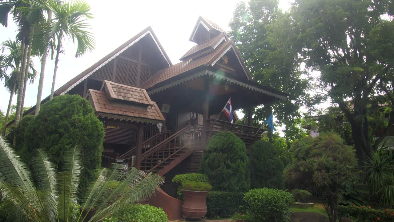 Traditional wooden architecture of the Mae Hong Son Provincial Court in Pai