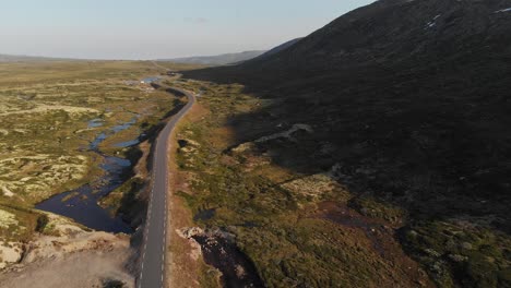 beautiful mountain road in south norway