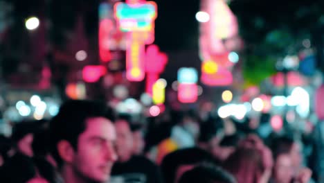 lot of people in yaowarat road,chinatown (yaowarat) during the night, bangkok thailand.