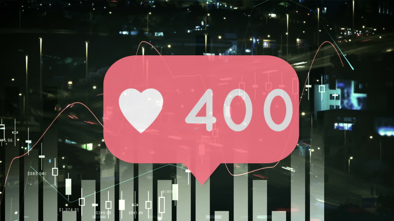 animación de iconos sobre las estadísticas