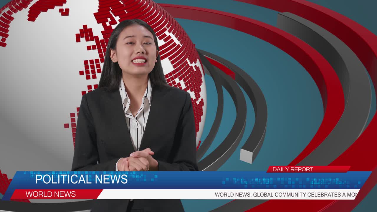 Political and World News Broadcast