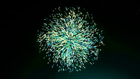 Colorful Fireworks Explosion in Space
