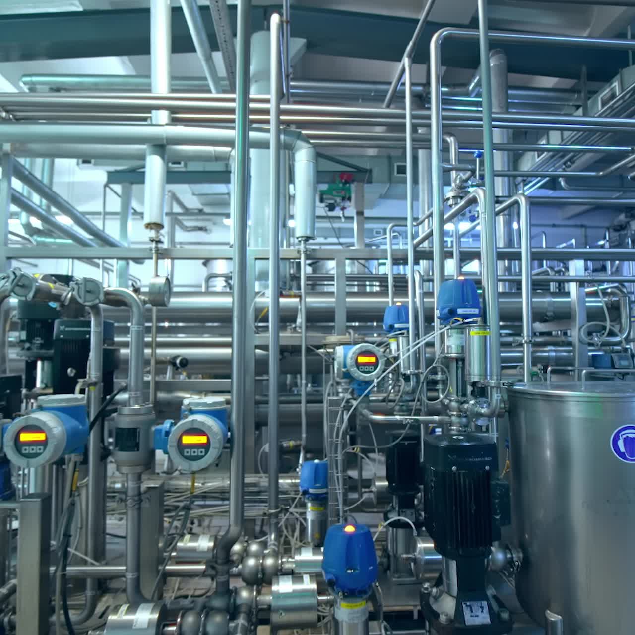 Stainless industry butter producing. Steel cheesemaking factory equipment