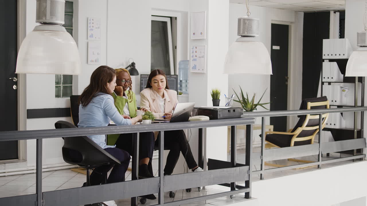 Diverse Team Collaborating in a Modern Office