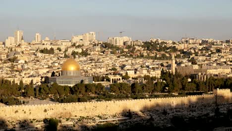 dome of the rock mosque at sunrise