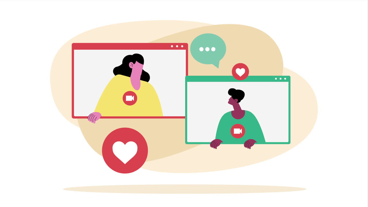 웹 사이트 템플릿에서 커플 애니메이션