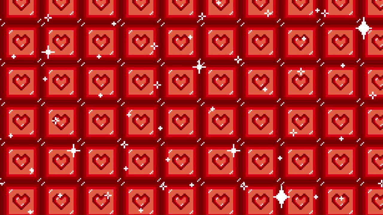 Pixel art tile heart icon Looping animated background. 1080p (4).mp4