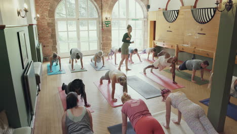 Yoga Class with Instructor