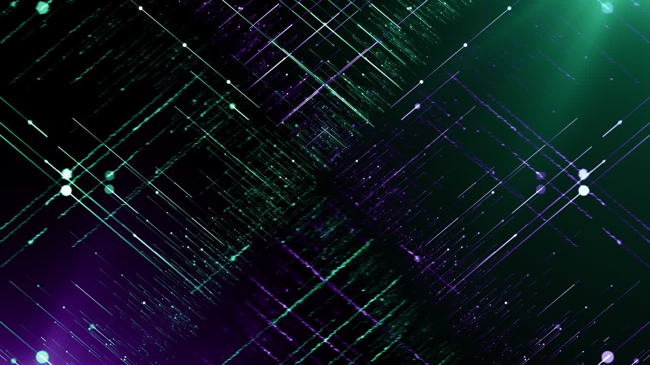 Particles violet green event game trailer titles cinematic concert stage background loop