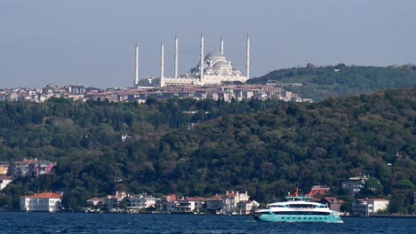 a view of the camlica mosque in istanbul, turkey