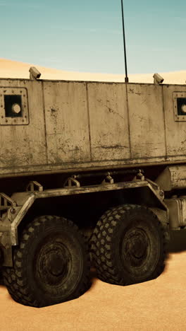 military truck in the desert