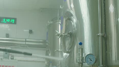 craft beer production, general cleaning on factory, brewery manufacture. washing metal vats bottles. brewing, cooking alcohol