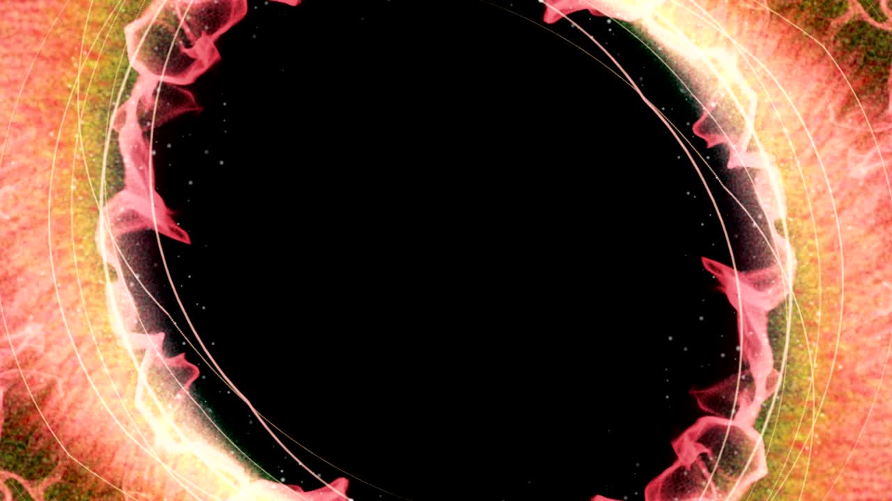 마법의 입자 반지 추상적인 배경, 애니메이션, 렌더링, 루프