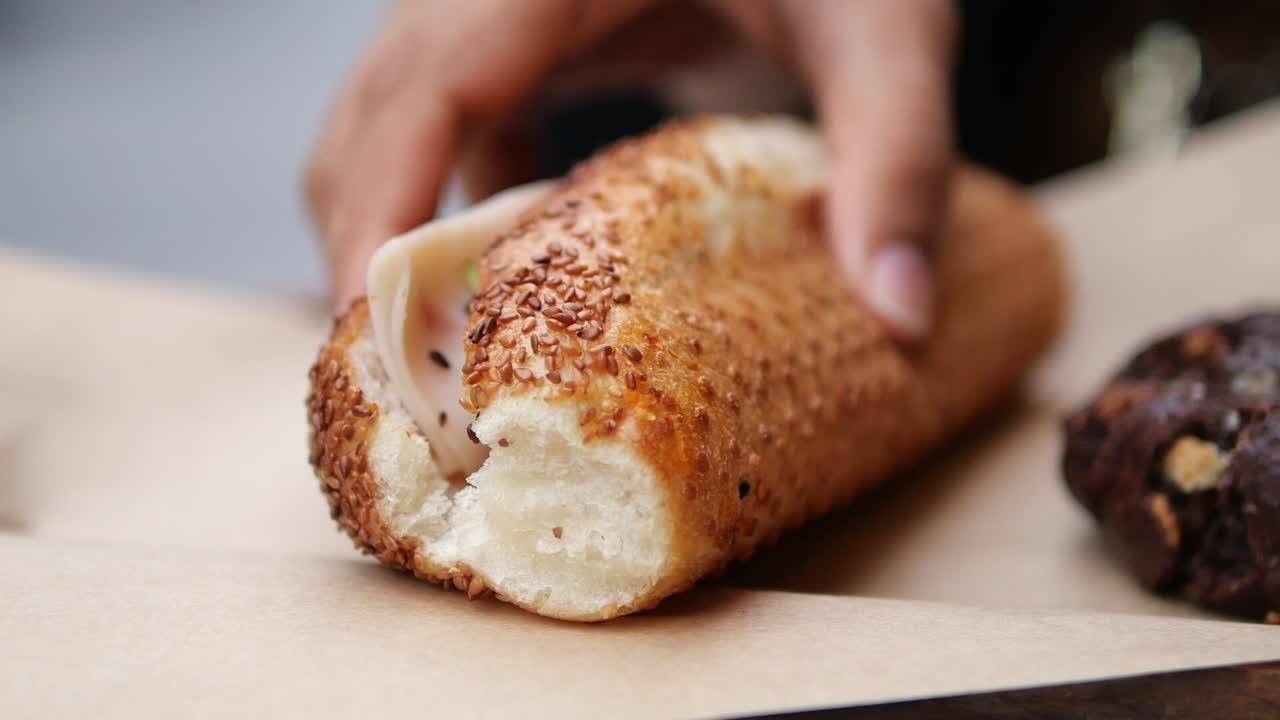 Sesame Seed Bagel Sandwich