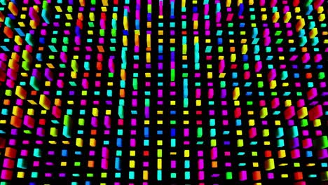 fondo geométrico simple con placas de colores en el plano parpadeando como luces de neón, bucle de animación suave en 4k. fondo colorido creativo. bucle vj.