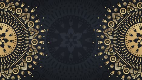 gold mandala ornament background. folk luxury animation. for yoga, design